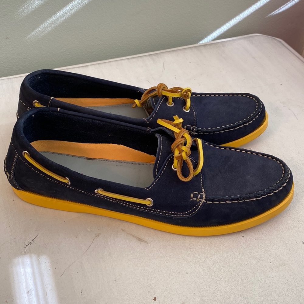 Tesori dark navy suede shoes